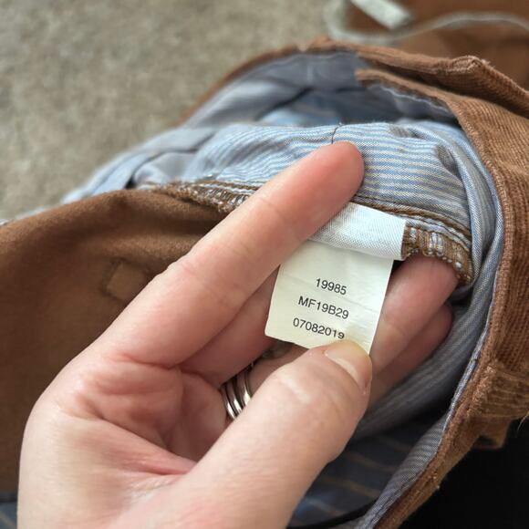 Peter Millar Superior Soft Corduroy Five-Pocket Pant French Press Brown Sz 36X28 - Picture 13 of 15